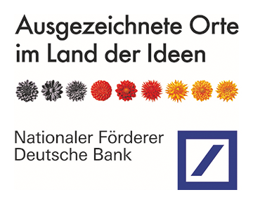Siegel: Nationaler Förderer Deutsche Bank "Ausgezeichnete Orte im Land der Ideen"